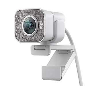 Logitech StreamCam – Webcam per Live Streaming, Full HD 1080p a 60 fps, Grigio Chiaro